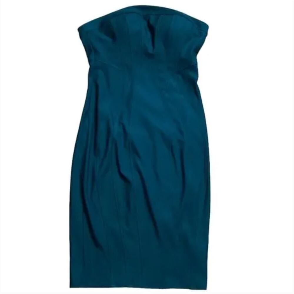 NWT Zac Posen Women’s Rhonda Bandeau Teal Knee Length Sz 4